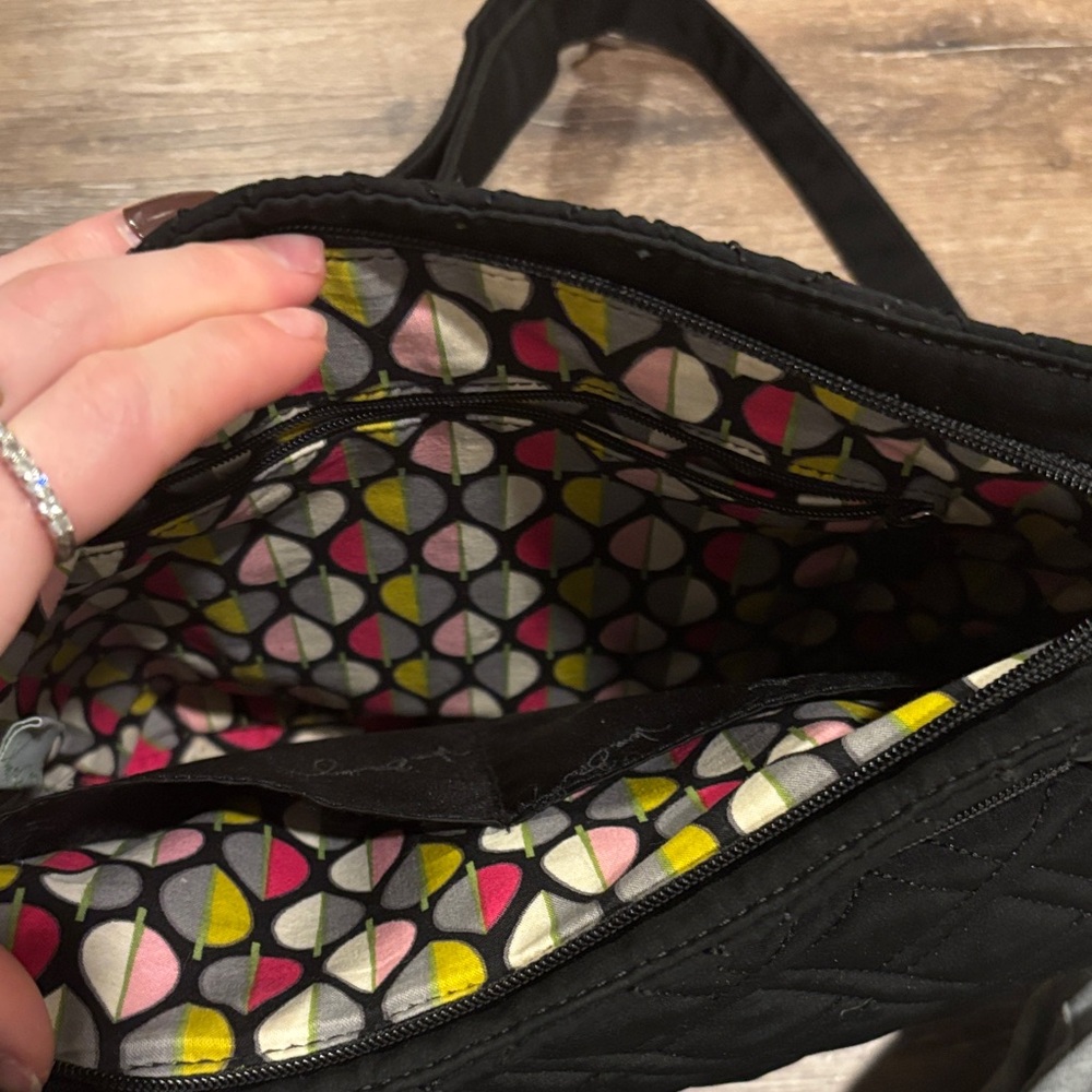 Vera Bradley Black Quilted Crossbody Bag - Picture 7 of 8
